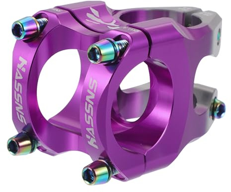 Hihaha Attacco Manubrio Corto Regolabile Grigio Viola Per Bici 1 Pezzo