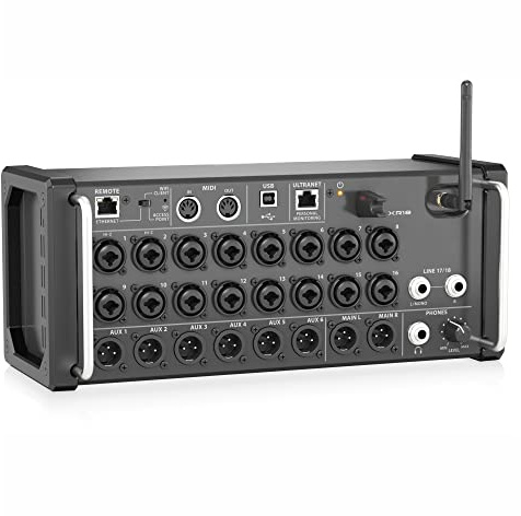 Stereo Sound Mixer Audio Console, XR16/XR18/MR18 16/18-Channel Professional Digital Mixing Studio Recording Console Dj Studio Wifi Digital Mixer Audio Quality(XR18)