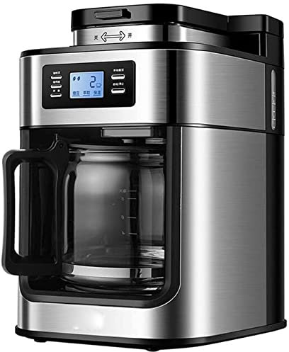 CVNIMV Cafetera automática con Molinillo, espumador de Leche por Goteo, Temperatura Constante de 92 ℃, Pantalla LED LCD, Apta para Todas Las Edades