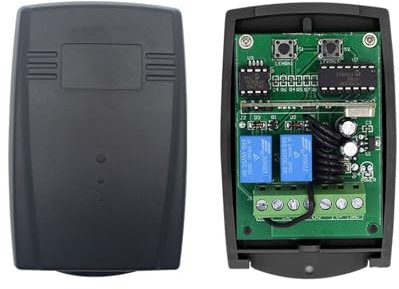 Receptor de puerta de garaje Tuya, 2 canales, 433mhz, 433,92 mhz, interruptor controlador multimarca de código rodante fijo Universal,Seguridad Confiable(DC 12V-24VX1-01)