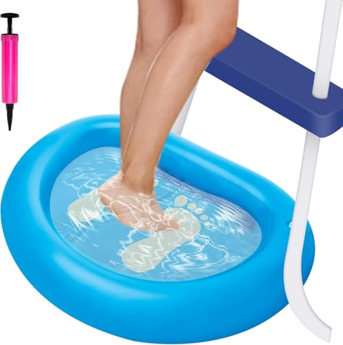 87x65cm Aufblasbares Fußbecken - Blau Pool Fussbad | Fussbad für Pool Wanne Spa Schwimmbecken Whirlpool oder Aufstellpools