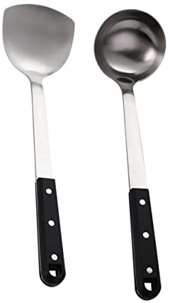 Juego de Espátula y Cuchara de Acero Inoxidable para Cocina