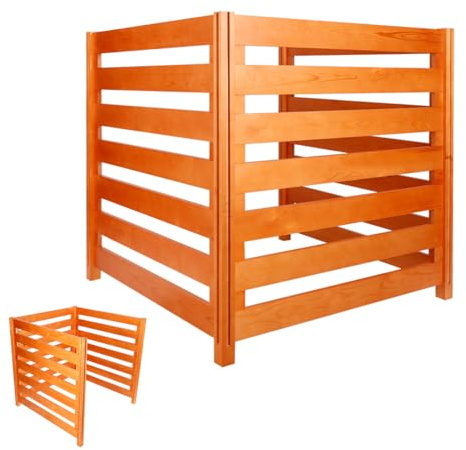 3-Panel Air Conditioner Fence (36 H x 36 W) – Solid Wood Panels Air Conditioner Screen, Outdoor Enclosure for Pool Equipment & Trash Bins – Easy Assembly