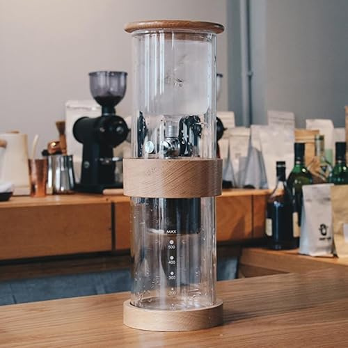 Cafetera De Goteo para Café Helado, Vidrio De Borosilicato, Capacidad De 500 Ml, para 4 a 6 Tazas De Café Suave, con Goteo Uniforme, para El Hogar Y La Oficina.