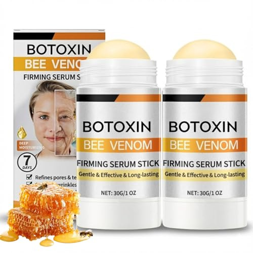 Bee Venom Firming Serum Stick - 2PCS Bienengift Creme - Boto Bienengift Faltencreme & Bienengiftsalbe Gegen Falten für Schlaffe Gesichtshaut, Bee Venom Anti Falten Creme für Hebt & Strafft Haut