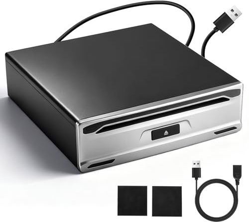 CD/DVD Player Auto Extern, Tragbarer DVD Player Auto, DVD Player Auto, Autoradio Mit CD Player Für Android Autoradio, Laptop & Fernseher, Plug & Play Unterstützung(A)