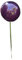 Jürgen Bocker Garten-Ambiente Gartenstecker Rosenkugel 10 cm Edelstahl mit Marmorlackierung in violett auf Stab 80 cm