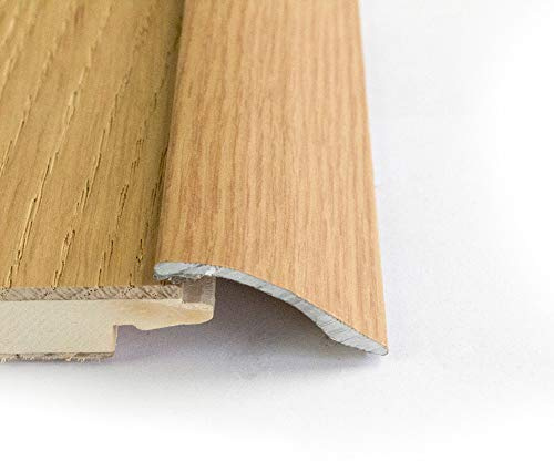 Self adhesive aluminium door bar threshold light oak laminate adjustable ramp 0.9m