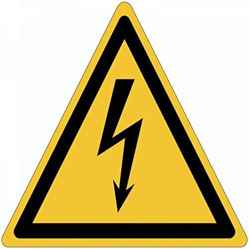 Stickerslab Warnschilder ISO 7010 Elektrischer Strom W012