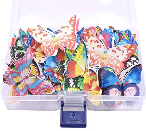 Eterspr 100 Pezzi Farfalla CakeCupcake Toppers, Cupcake Topper per Torta di Farfalla Decorazioni, Farfalla Cupcake Toppers, per la Decorazione di Torte, Matrimoni, Decorazioni Alimentari