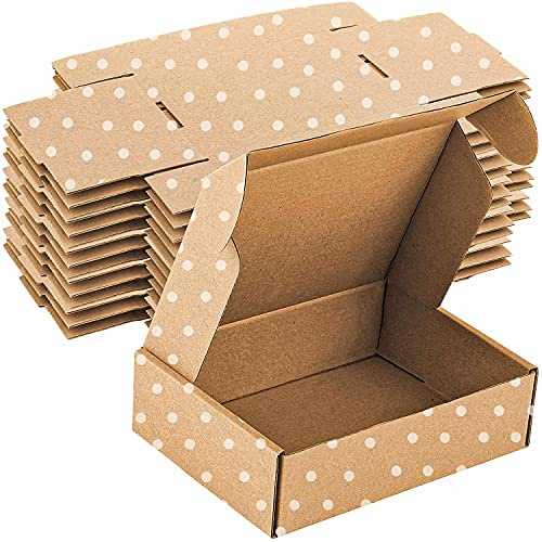 25 Pack Small Shipping Boxes - Corrugated Cardboard Mailers, Gift & Craft Packing (7.2 x 5.2 x 2)