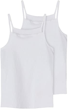 NAME IT Mädchen Nkfstrap Top 2p Noos Unterhose, Bright White, 122 EU