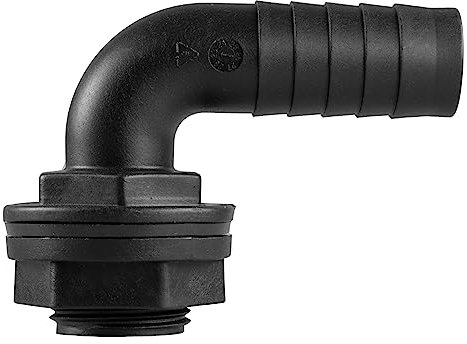 Waterbutt/Water Tank/rain Barrel Storage Tank Overflow Outlet Elbow/Tank Joiner for 3/4 (20mm) Hose with nut and Washer Requires A 26MM Hole