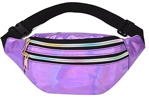 HIFOT Holografische Gürteltasche für Mädchen, schillernde Bauchtasche mit verstellbarem Gürtel, Unicorn Umhängetasche Tasche für Kinder Sport Laufen