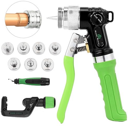 Bonvoisin Expander Tubo Idraulico 3/8 a 1-1/8, con 7 Teste Expander, Tagliatubi, Strumento di Sbavatura, per Tubi di Alluminio/Rame
