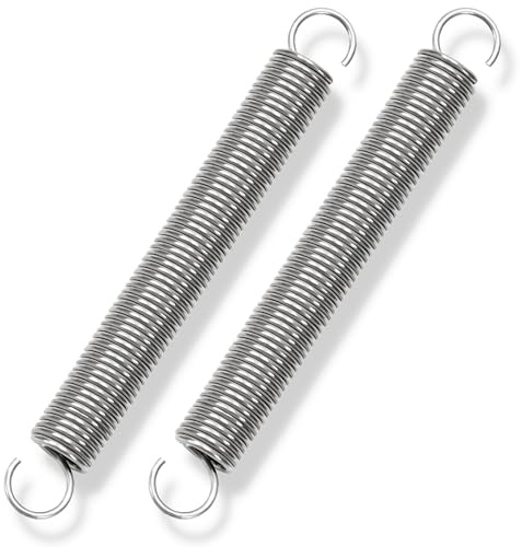 GUNGY Ressort de Traction 150mm Ressorts de Tension avec Crochets Ressorts en Acier Inoxydable Diamètre du Fil 2mm Diamètre Extérieur 16mm Force 8,8KG 2 Pièces