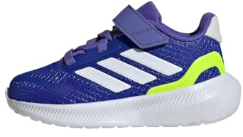 adidas Unisex - Bambini RUNFALCON 5 SHOES INFANTS, Lucid Blue / Cloud White / Lucid Lemon, 27 EU