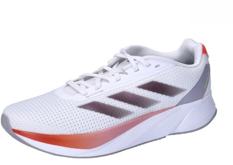 adidas Duramo Sl Running Shoes, Zapatillas para correr Hombre, Cloud White Aurora Met Solar Red, 45 1/3 EU