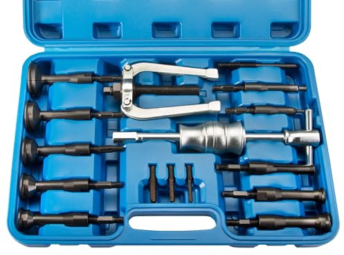 otgerlensker products - 16tlg Innenlager Abzieher Set, 6-52 mm Innenabzieher Grundloch Lagerabzieher, Sackloch Lager Auszieher Werkzeug mit Gleithammer 290 mm und 2-Fuß Abzieher