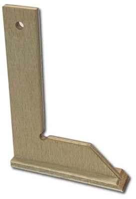 BUNBAN Präzisions-Holzwinkel aus Buche Multiplex 100x70mm – Leichter Anschlag- und Gehrungswinkel für exaktes Arbeiten und Zeichnen (Anschlagwinkel 45°)