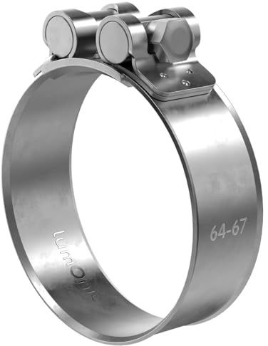 1x Lumonic Gelenkbolzenschelle Edelstahl 64-67mm V2A Auspuffschelle für Bau PKW LKW
