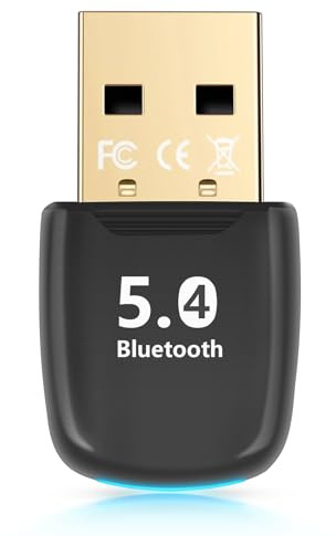 Suuleet Bluetooth Dongle - Bluetooth 5.4(BR+BLE+EDR), Free Diver, Taillight Design, USB Adapter for Desktop Speaker, Keyboard, Mouse - Win 11/10/8.1/7