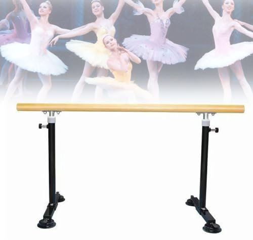 Tragbare Ballettstange, 6-fach Verstellbare Professionelle Reckstange Für Tanzübungen Aus Holz, Super-Saugkraft, Tragfähigkeit 880 Pfund, Für Yoga-Studio, Innenbereich, Tanzstudio, Klassenzimmer