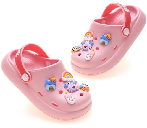 AYUEBO Zuecos para Niños Zuecos Unisex Niños Sandalias de Playa Respirable Antideslizante Piscina Jardín Zapatos Sandalias Ligeras Abierta de Verano Chanclas