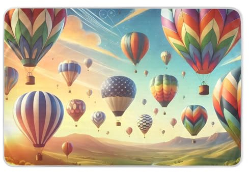 Bunte Heißluftballons Valley schwere Saugfähigkeit Bettnässen Inkontinenzeinlagen 86,4 x 132,2 cm Matratzenauflage für Inkontinenz