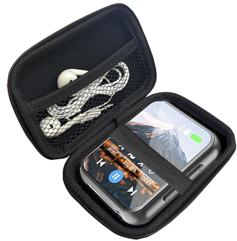 Compatible with AiMoonsa Case, Blueshaweu Hard Shell Travel and Storage Carrying Case Compatible with AiMoonsa D30 2.0 Full Touch Screen MP4 MP3 Player (Black)