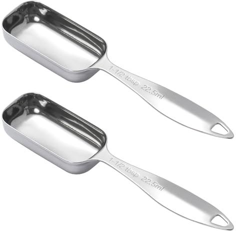 BERYLER 2PCS 1-1/2tbsp (22.5ml) Single Measuring Spoon, Individual Stainless Steel Long Handle Measure Teaspoon Only