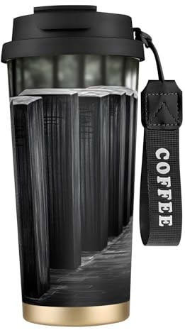 Tazza da caffè personalizzata unica – Bicchiere isolato in acciaio inox per viaggi, casa e ufficio, 500 ml, pietra gigante Berlino nero
