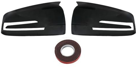 Tür Spiegelkappen Für Benz W176 W246 W212 W204 C117 X156 X204 W221 Rückspiegel Abdeckung Flügel Kappe Trim(Gloss Black)