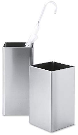 ZACK 50478 ANGOLO Schirmständer, Edelstahl matt, Silber, Mittel