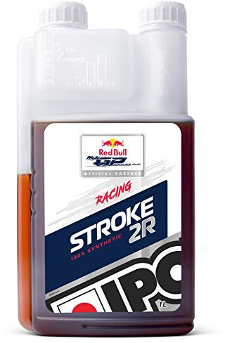 IPONE - Huile Moteur Moto 2 Temps STROKE 2R - 100 % Synthétique avec Esters - Lubrifiant Très Haute Performance - Bidon-Doseur 1 Litre