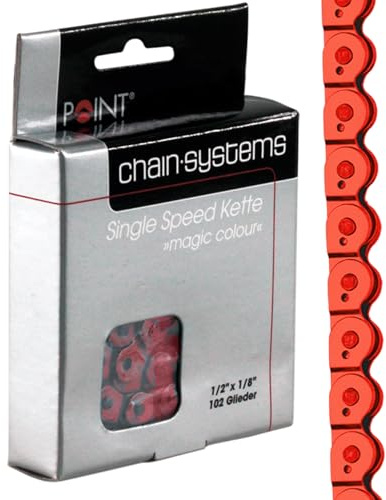 Point Unisex Half Link Mk 918 - 1/2 X 1/8 102 Glieder Kette, rot, 19 x 8 cm EU