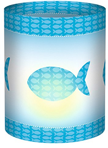 Ursus 18400047 - Mini-Tischlichter Ambiente, Joy, Fische, 5 Blatt, aus Transparentpapier, ca. 10 x 27 cm, 115 g/qm, Durchmesser ca. 8 cm, einseitig bedruckt, ideal als Tischdeko
