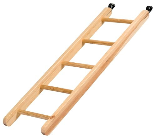 Sport-Thieme Kletterleiter Vario | 5 Sprossen aus Esche | Wangen aus Nadelholz | Länge 150 cm | Holz-Natur | Indoor-Nutzung