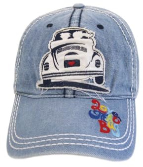 BRISA VW Collection - Gorra de béisbol Militar de Volkswagen - Gorra Tipo Militar - Gorro - Cappy - Cubierta para la Cabeza Escarabajo/Beetle (Azul)