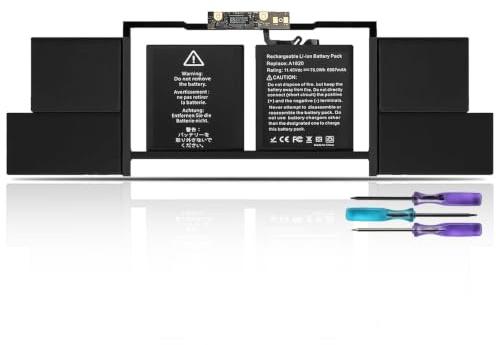 K KYUER 76Wh A1820 Laptop Akku für MacBook Pro 15 A1707 Late 2016 Mid 2017 EMC 3162 3072 MLH32LL/A MLH42LL/A MLW72LL/A MLW82LL/A MPTR2LL/A MPTT2LL/A MPTW2LL/A MPTR2D/A MPTR2FN/A Replacement Battery