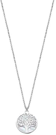 LOTUS SILVER Collar Mujer Plata de Ley 925 - Colgante de Árbol de la Vida - Acabado Refinado LP1678-1/1 - Collares Mujer - Regalo de Cumpleaños, Aniversario, San Valentín, Madre y más