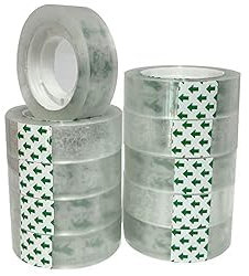 WELSTIK film transparent - Transparentes Klebeband mit starker Haftung - alterungsbeständig und reißfest,für Zuhause, Schule und Geschenkpapier,- 25 m x 15 mm - 10er Pack