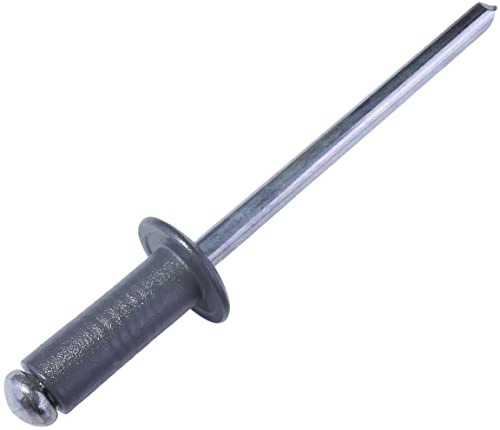 AERZETIX - C57137 - Set di 50 rivetti ciechi Ø4x10mm colore grigio grafite RAL 7024 - in acciaio/alluminio - rivetto pop a rottura stelo