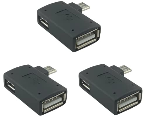 Oassuose 3 Pack OTG Cable Adapter for Fire TV Stick 4K Max/Cube/Lite,Powered Micro USB to USB OTG Adapter Compatible Android Smartphones,Tablets,Host Devices etc