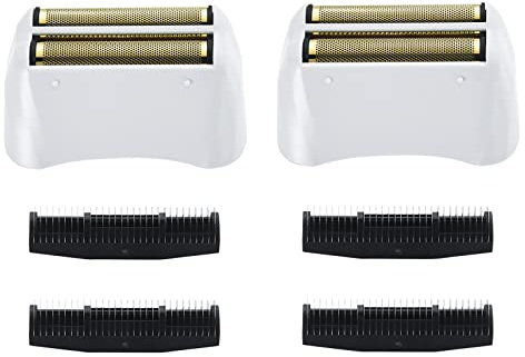 2 Pack Pro Shaver Replacement Foil and Cutters Compatible with Andis 17150(TS-1) Pro Lithium Titanium foil Shaver Replacement Heads, Golden
