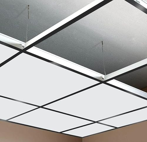 10m2 Black Suspended Ceiling Grid System 600 x 600mm 24mm Wide, Complete Grid System (Tiles Not Included)