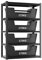Himimi Estanterías de Garaje de 5 Niveles de Alta Resistencia, Estanterías de Almacenamiento, Ajustables,Estanterías Metálicas Industriales para Garaje, Cobertizo, Taller, 90 x 40 x 180 cm, Negro