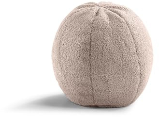 Gutekissen Kinder Sitzsack „Miki“ in Ballform Ø 28 cm – Kuscheliger Pouf aus Teddy-Plüsch – Bequeme & Stilvolle Sitzgelegenheit für Kinderzimmer (Rosa)