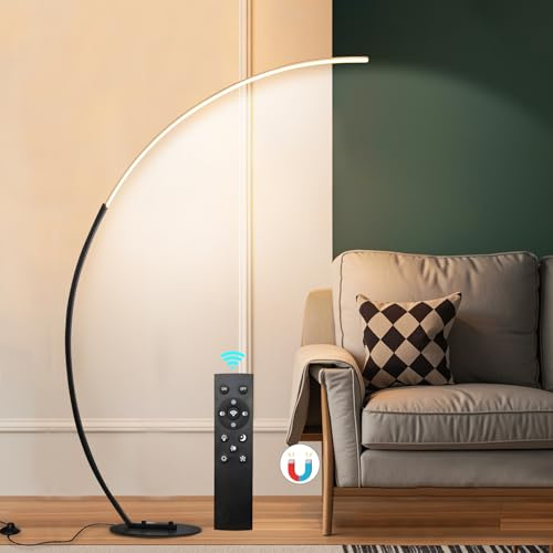 Wall Lamp Lámpara de Arco LED Moderna lámpara de lámpara de pie arqueada de Oro Negro, Esquina de la Oficina del Dormitorio Remoto para la Sala de Estar, Esquina de la Oficina Wall Lamp