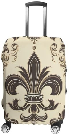 FZMVSQH Housse de bagage motif fleur de lys et armoiries - Housse de bagage de voyage élastique pour valise, approuvée par la TSA - Housse de protection lavable pour bagages de 45,7 à 81,3 cm, Style